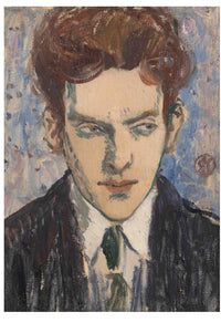 Portrait of a man with red hair, wearing a suit and tie.