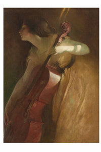 Woman playing a cello.