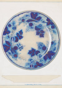 1936 Plate design by J. Howard Iams, floral pattern