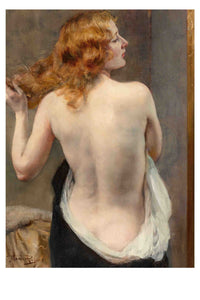 AP37.2 Painting of a redhead woman looking over her shoulder