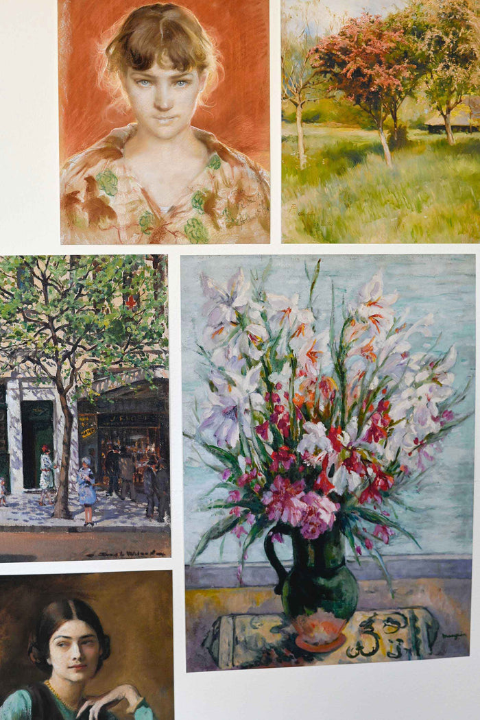 Art print set of Paris paintings and portraits