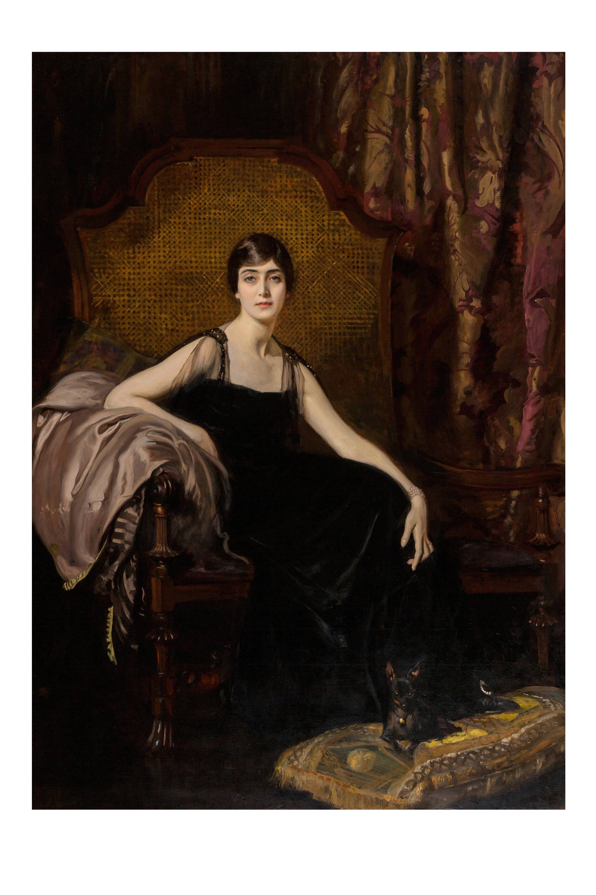 ArtPrint 18.3 Portrait of a woman in a black dress seated in a chair