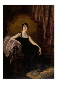 ArtPrint 18.3 Portrait of a woman in a black dress seated in a chair