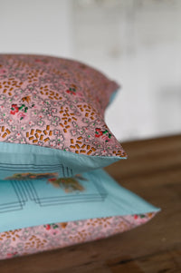 Australian Birds Pillowcase Set - Floral & Teal Pillows