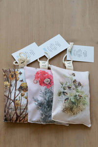 Orange Bee Sachet with floral designs