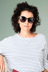 Bella Midnight Solent Tee - woman in sunglasses