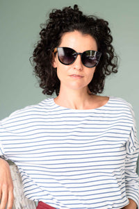 Bella Midnight Solent Tee - woman in sunglasses