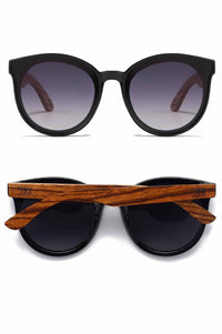 Bella Sunnies Midnight sunglasses with wooden arms