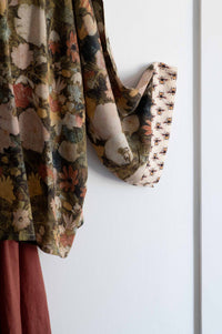 DSC0545 floral blouse with patterned sleeve