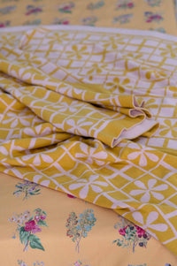 Yellow daisy floral sheet set