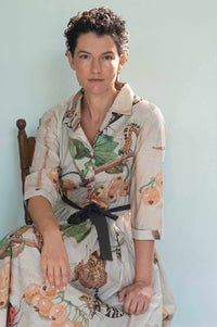 Gianna in insect print dress