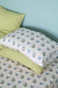 Green tea rosette pattern sheets