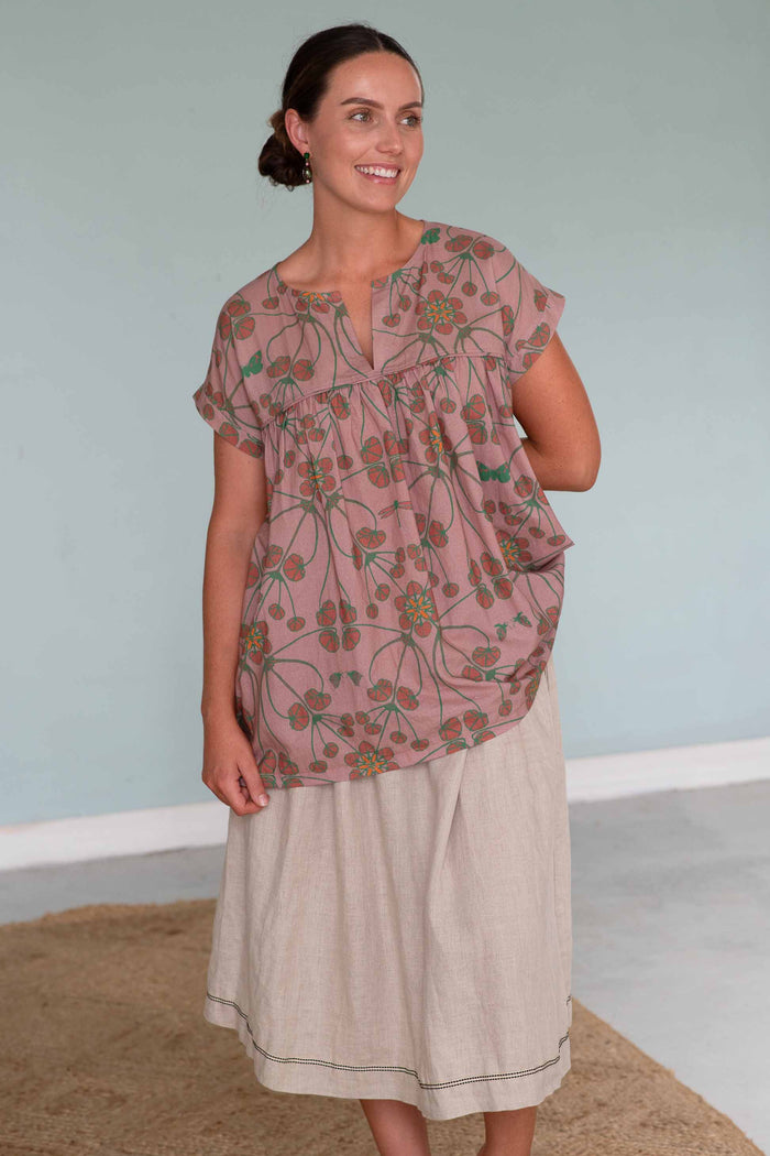 Julia Terra Fion skirt, floral top & skirt