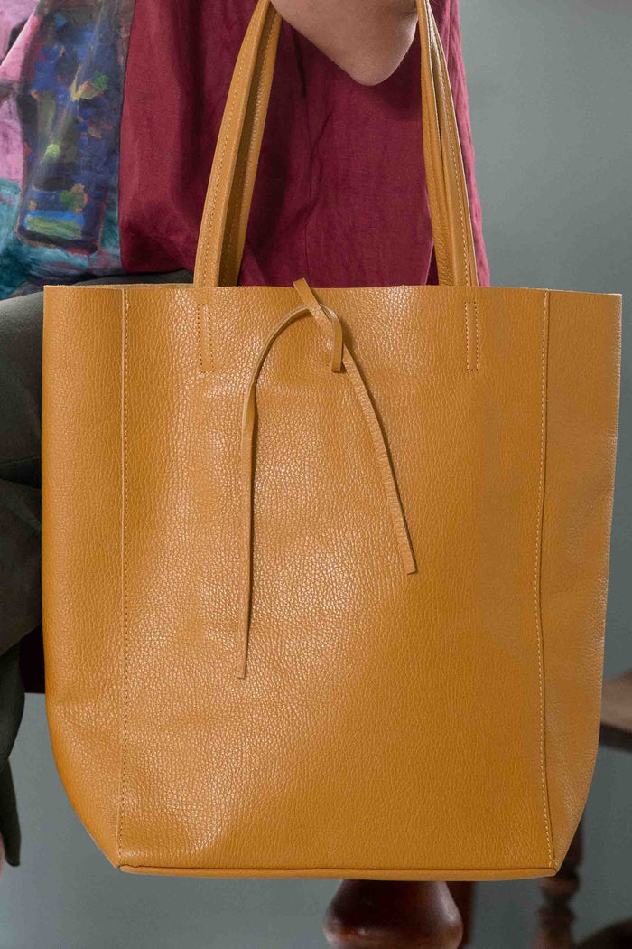 Mustard yellow tote bag
