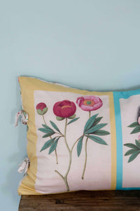 Peonies pillow with floral print