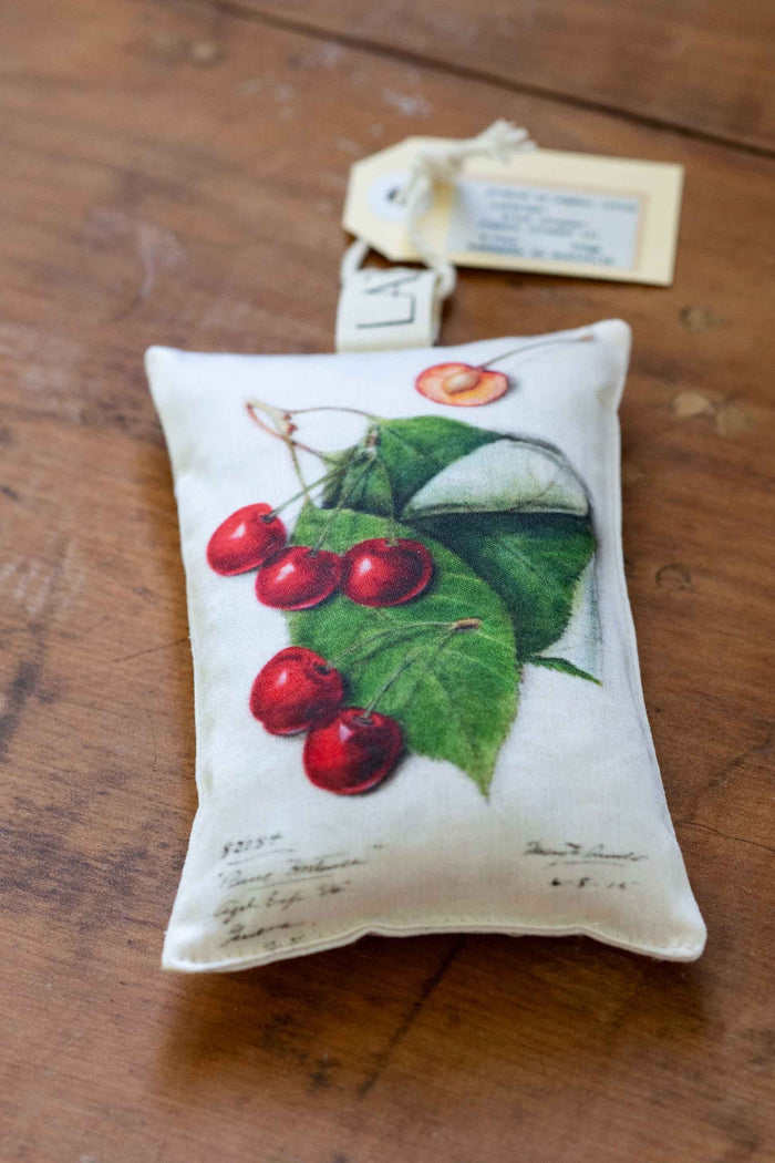 Prunus Scented Sachet with Cherry Illustration