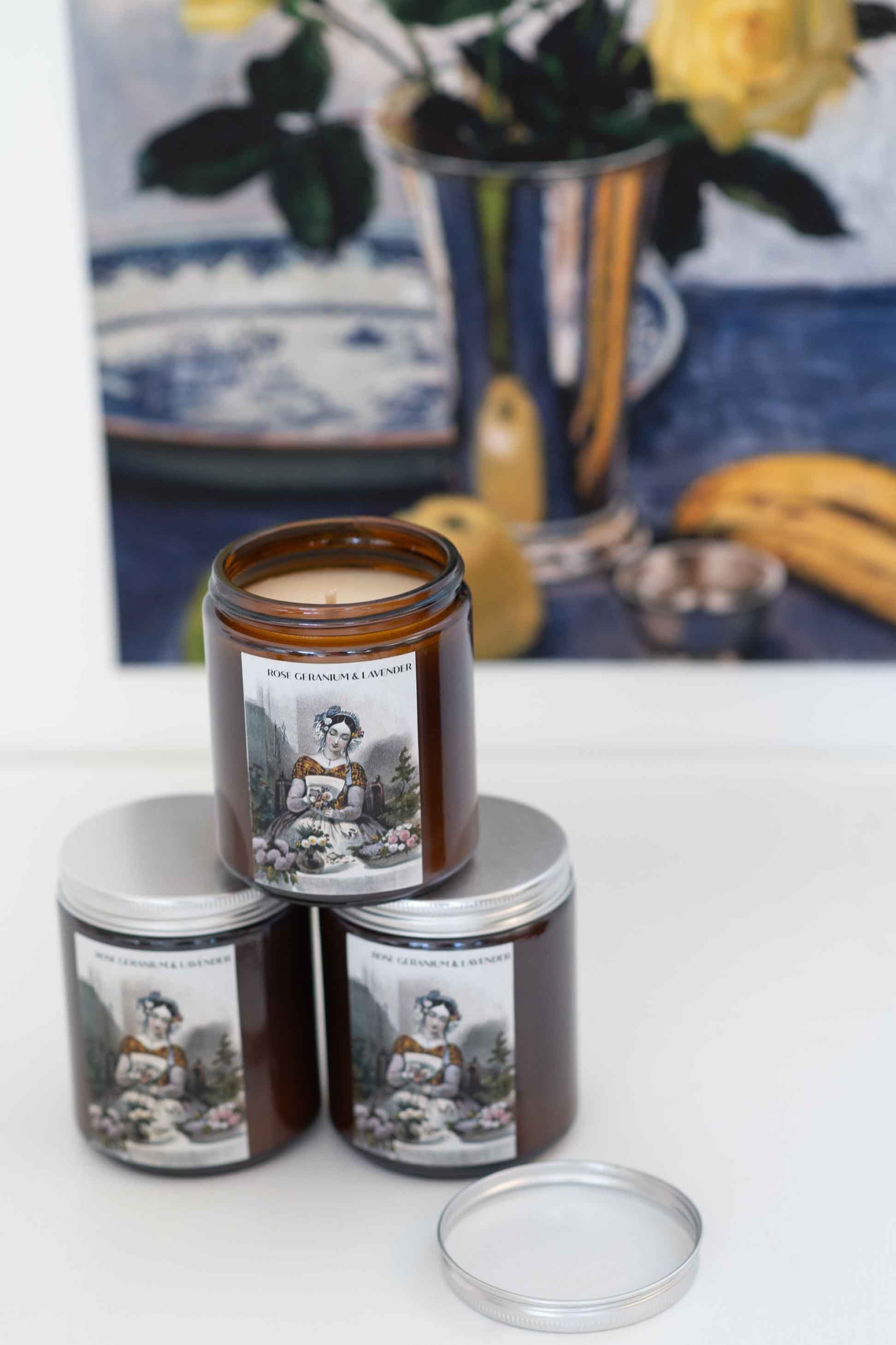 Rose Geranium Candles