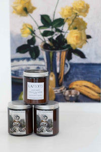 Rose Geranium Candle, floral still life