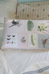 La Belle Sheets Idony pillowcase with botanical prints