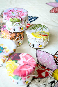 Thank You Candle with floral lids