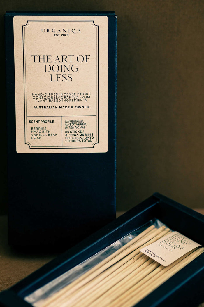Urganiqa incense sticks The Art of Doing Less