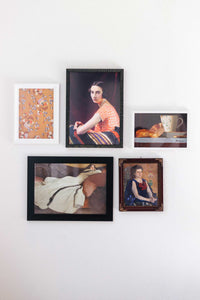 framed art portraits and still life.