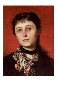 Art Print 18.2 portrait of Maria with flowers