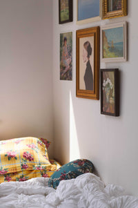 Lys Picnic Pillowcase Set & Crisanta Cushion with wall art