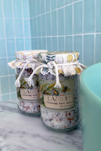 Relaxing bath salts in jars, BathSalts_IMG_0922