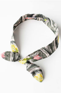 Rosalie hair wrap with abstract print