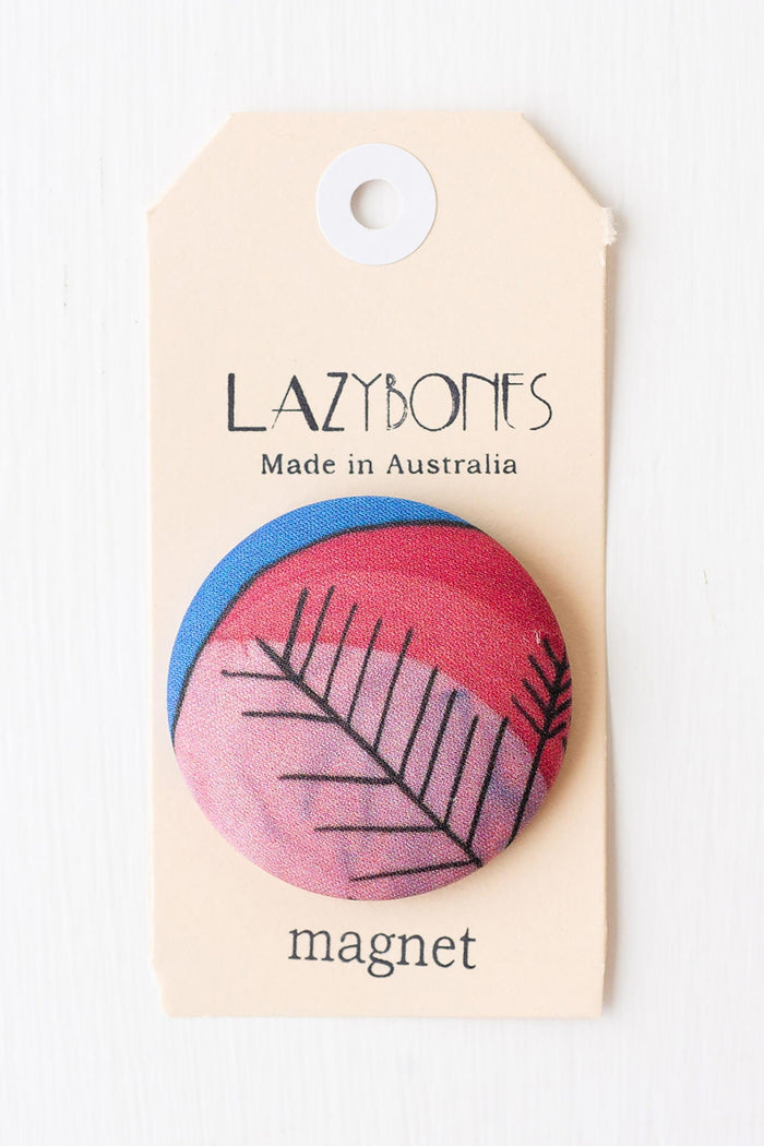 Lazybones Magnet with Abstract Leaf Design