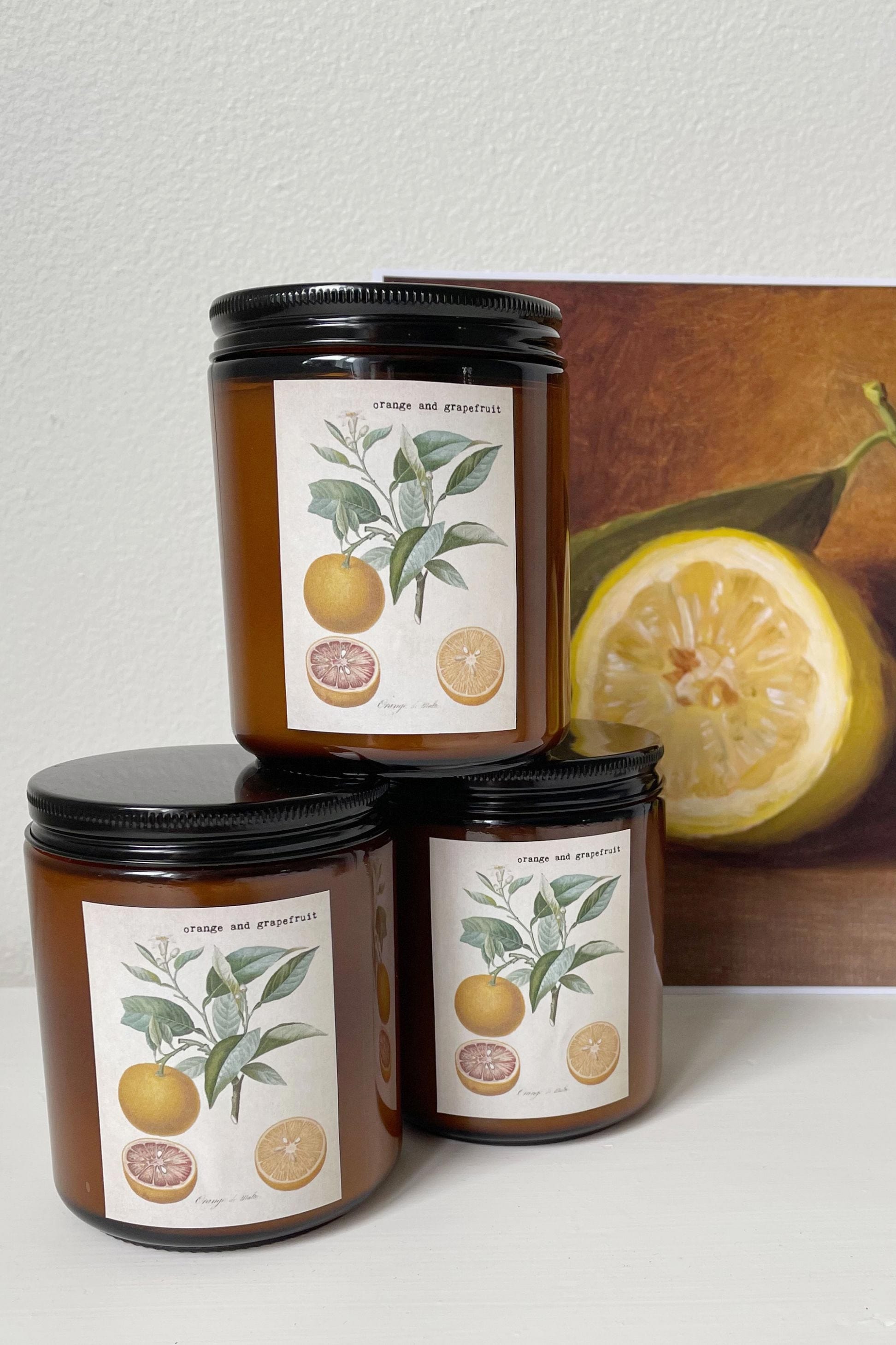 Orange Grapefruit Candle Jars