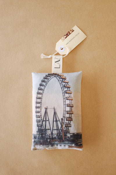 Orange & clove scented sachet with vintage picture of Big Wheel on front