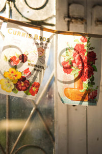 Vintage flower garland, Currie Bros. flower prints, Milwaukee, WI.