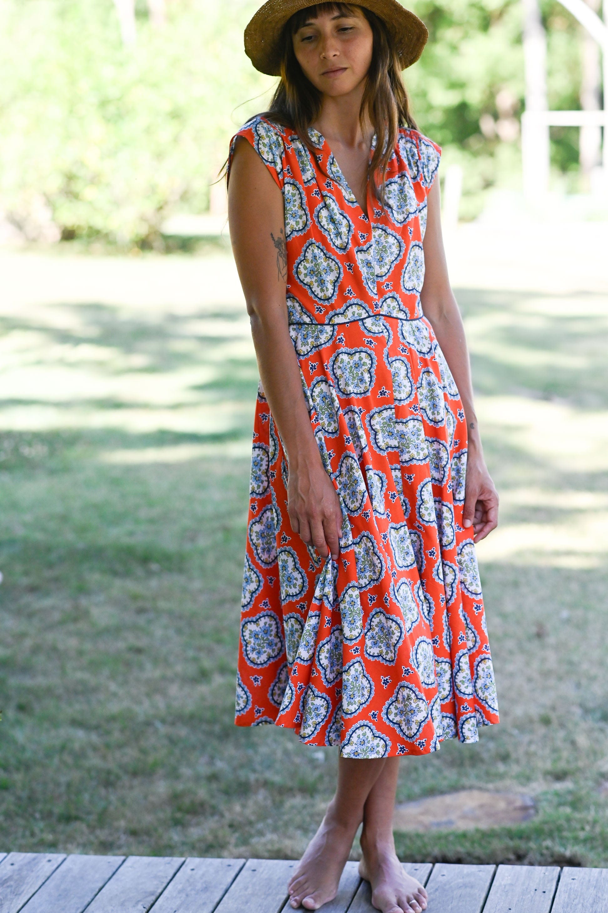 Allegra Cotton Dress in Aloha