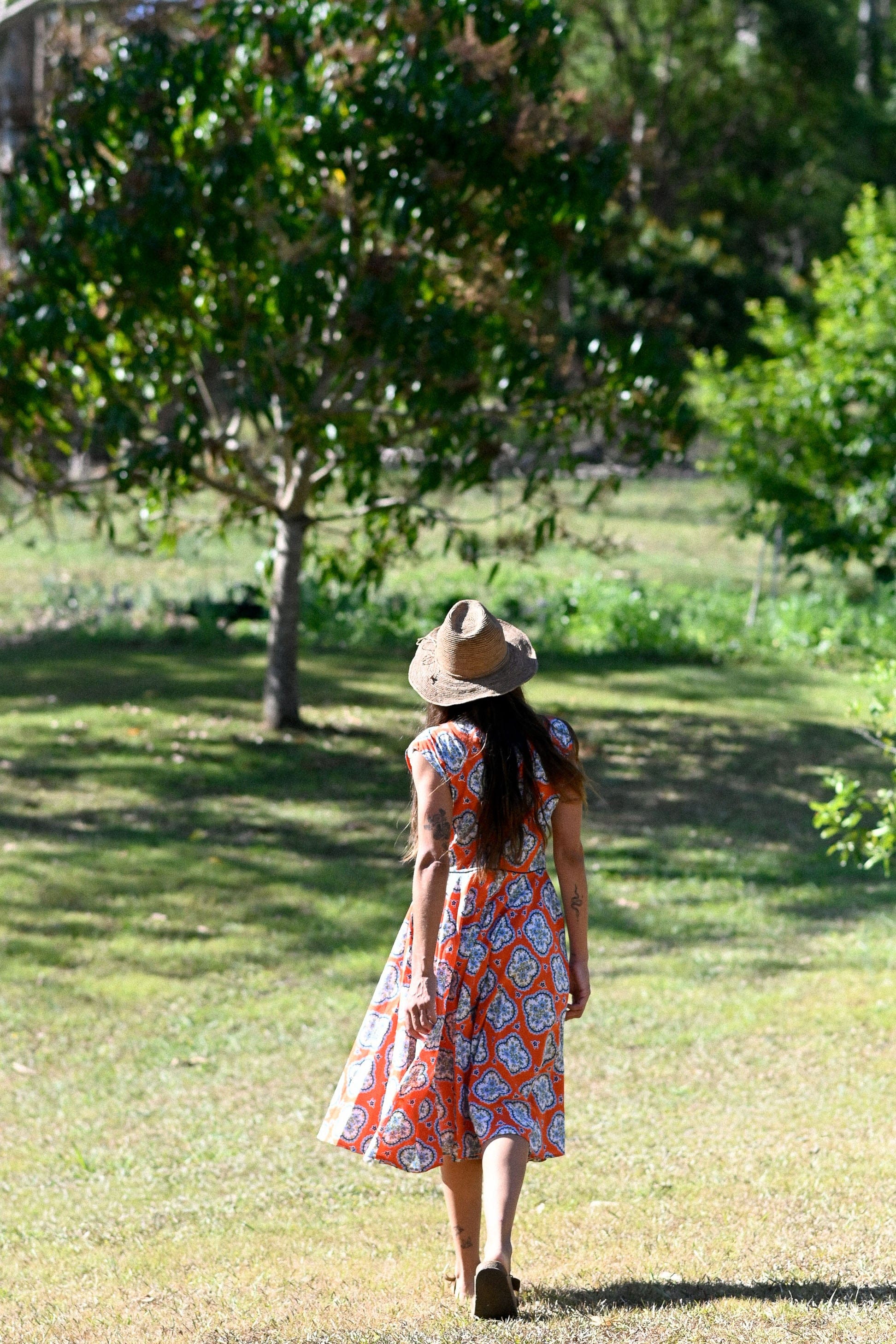 Elya Adjustable Handwoven Hat in Light Brown