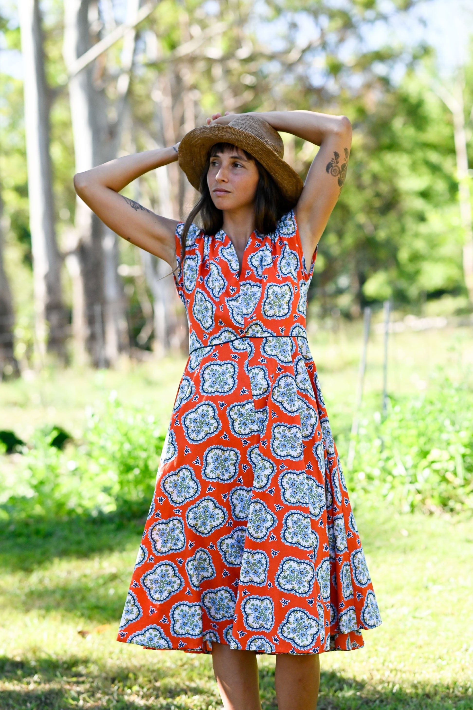 Allegra Cotton Dress in Aloha