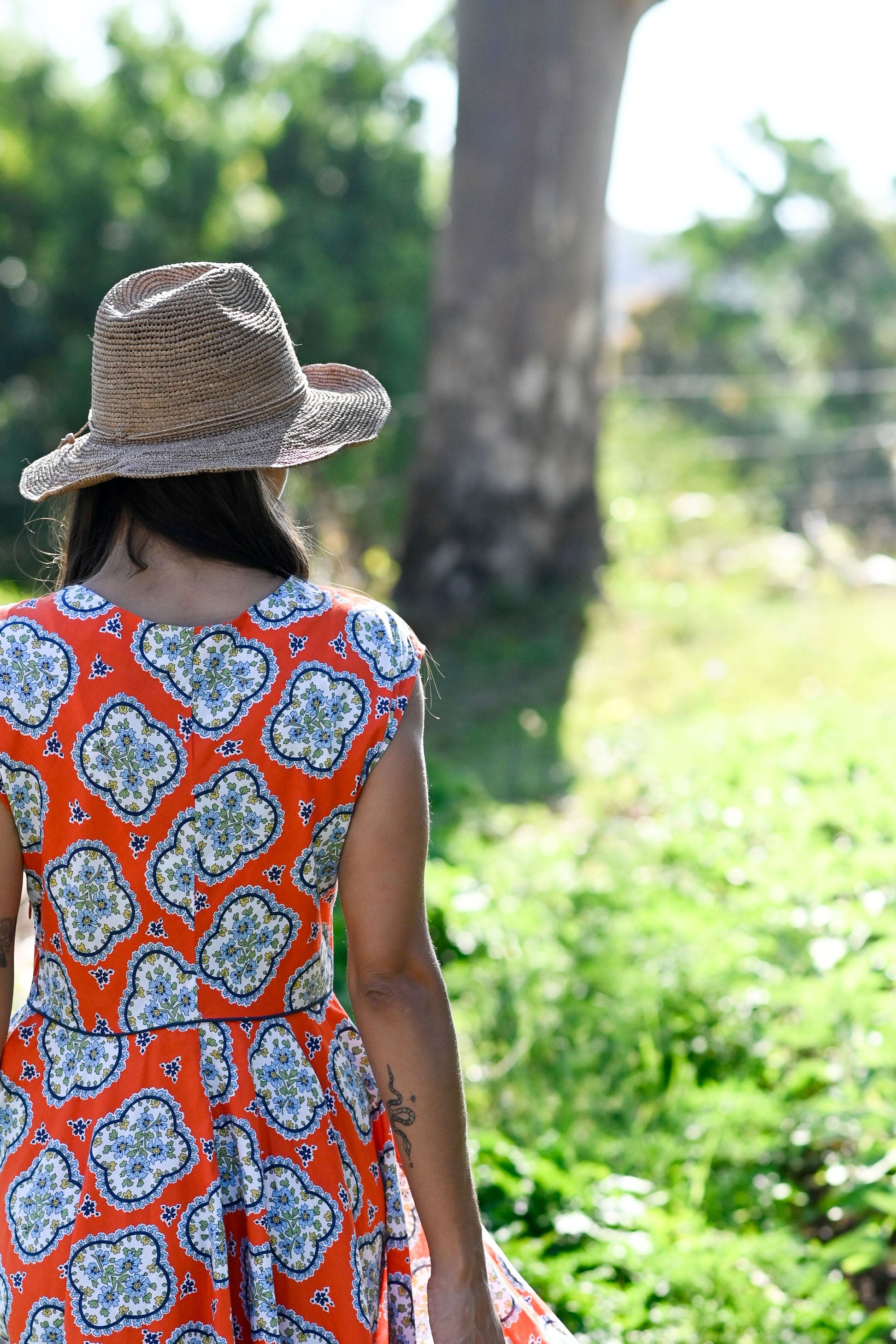 Elya Adjustable Handwoven Hat in Light Brown