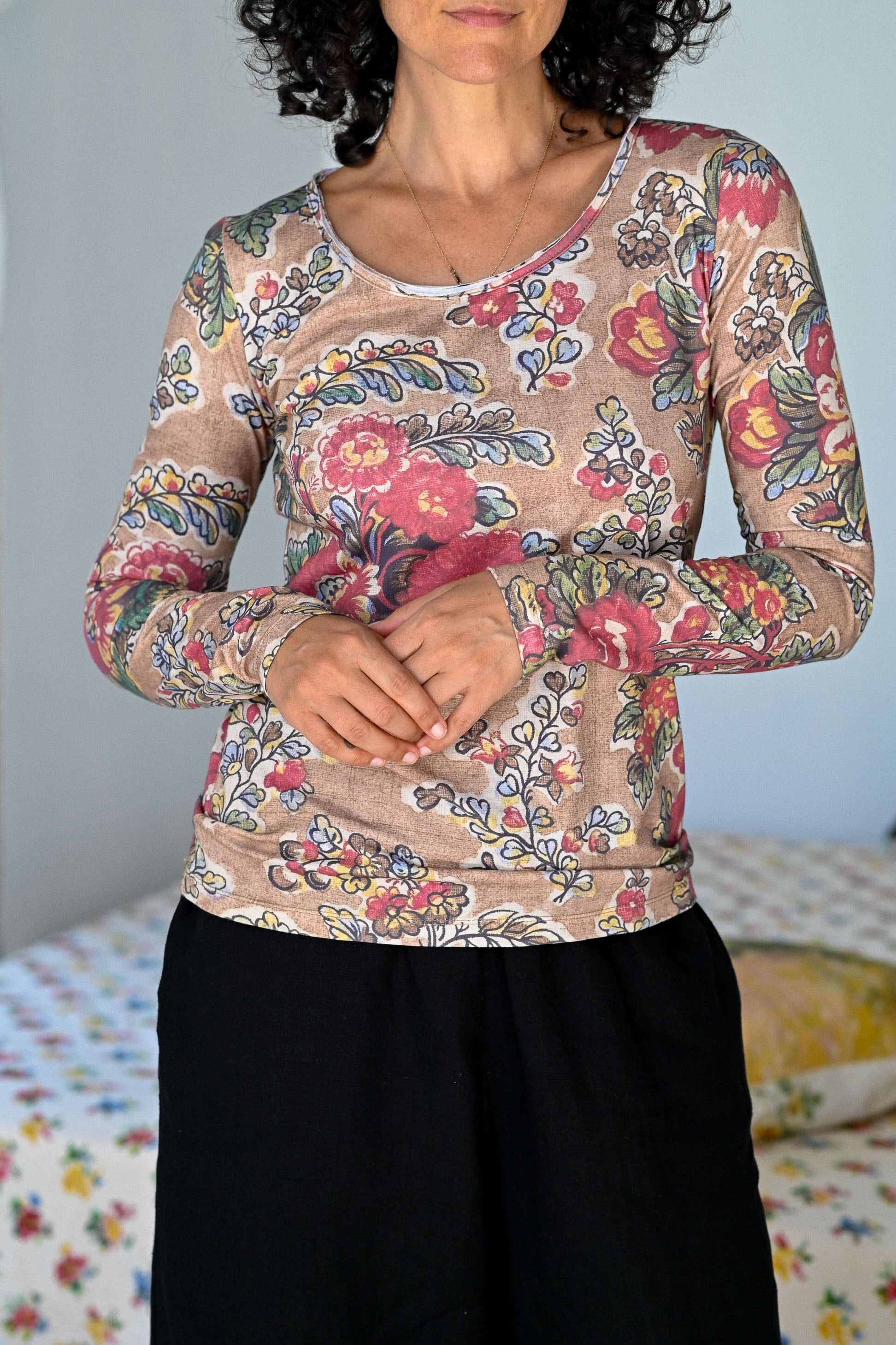 Ally Tee Tan Floral