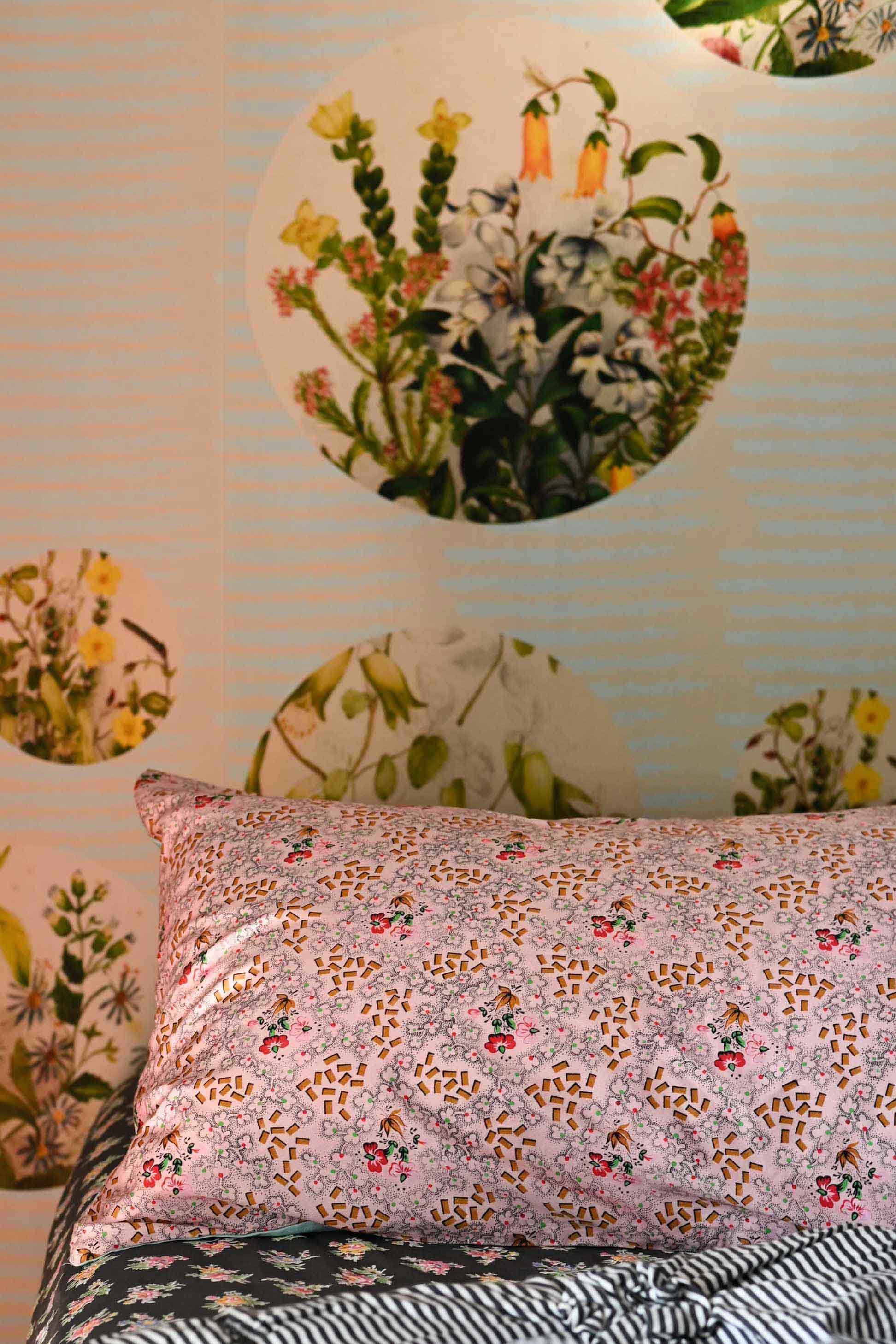 Australian birds pillowcase set with floral design