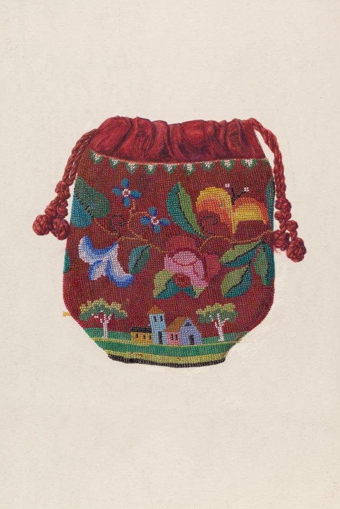 Harriette Gale sachet bag with floral design