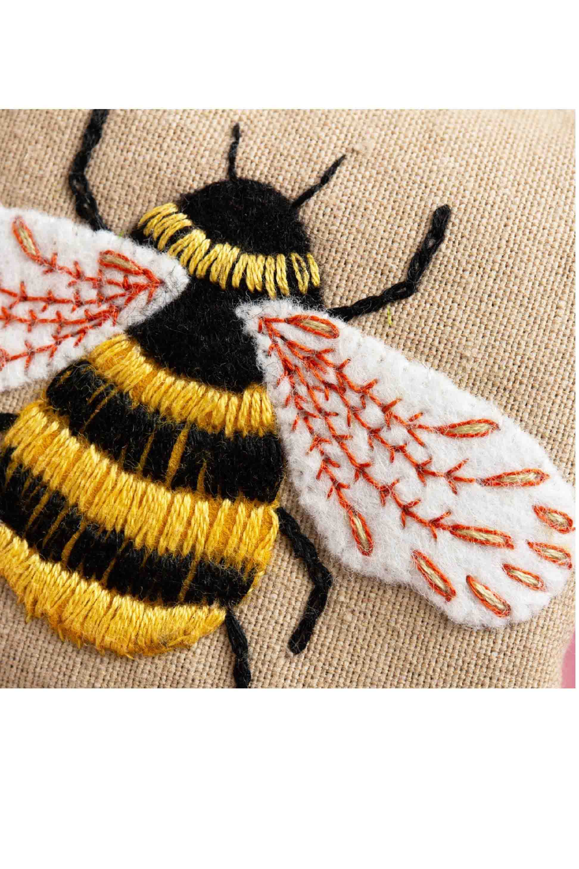 Bee Lavender Bags Embroidery Kit