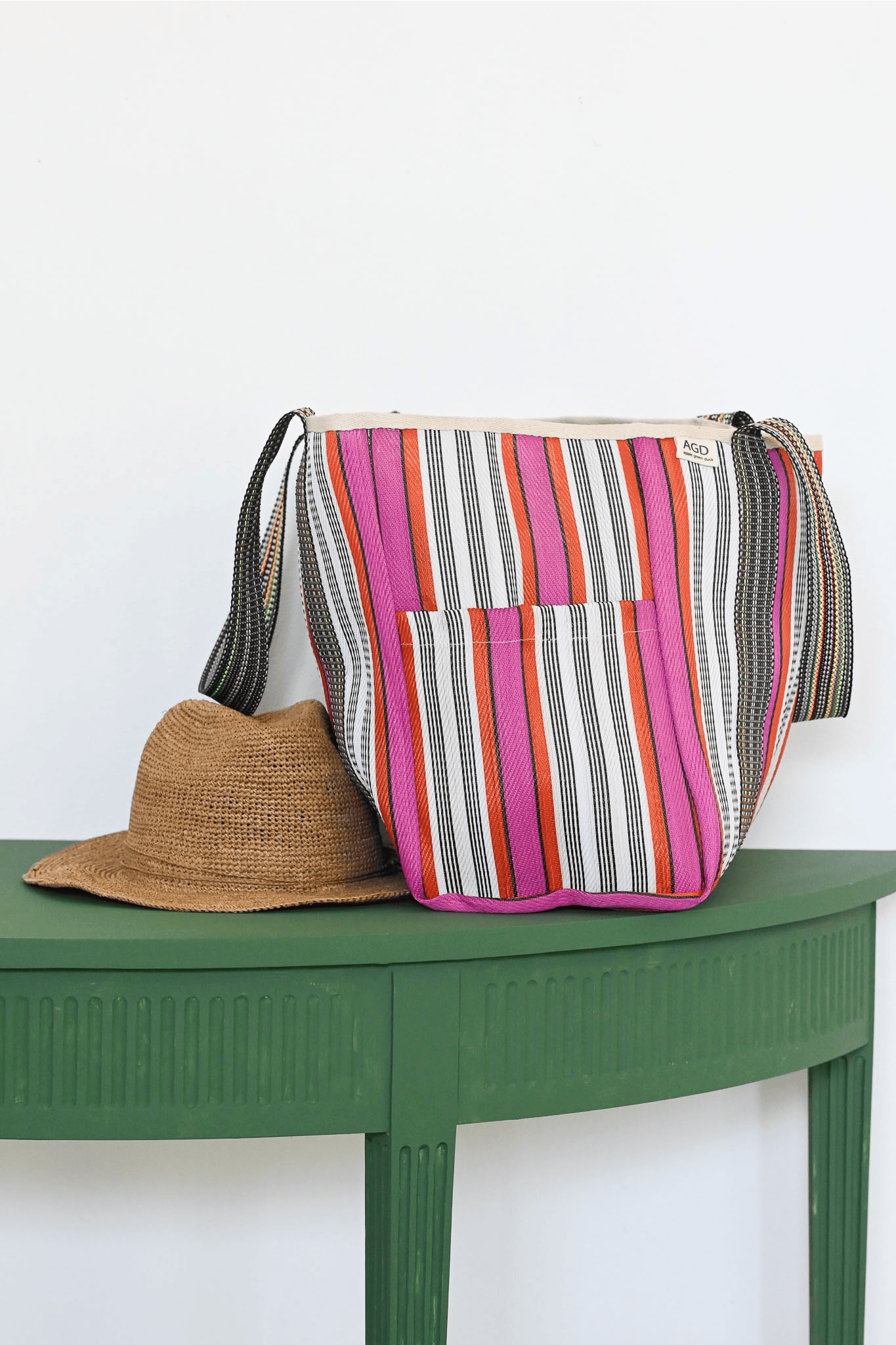 Market Bag Pocket Pink/Charcoal