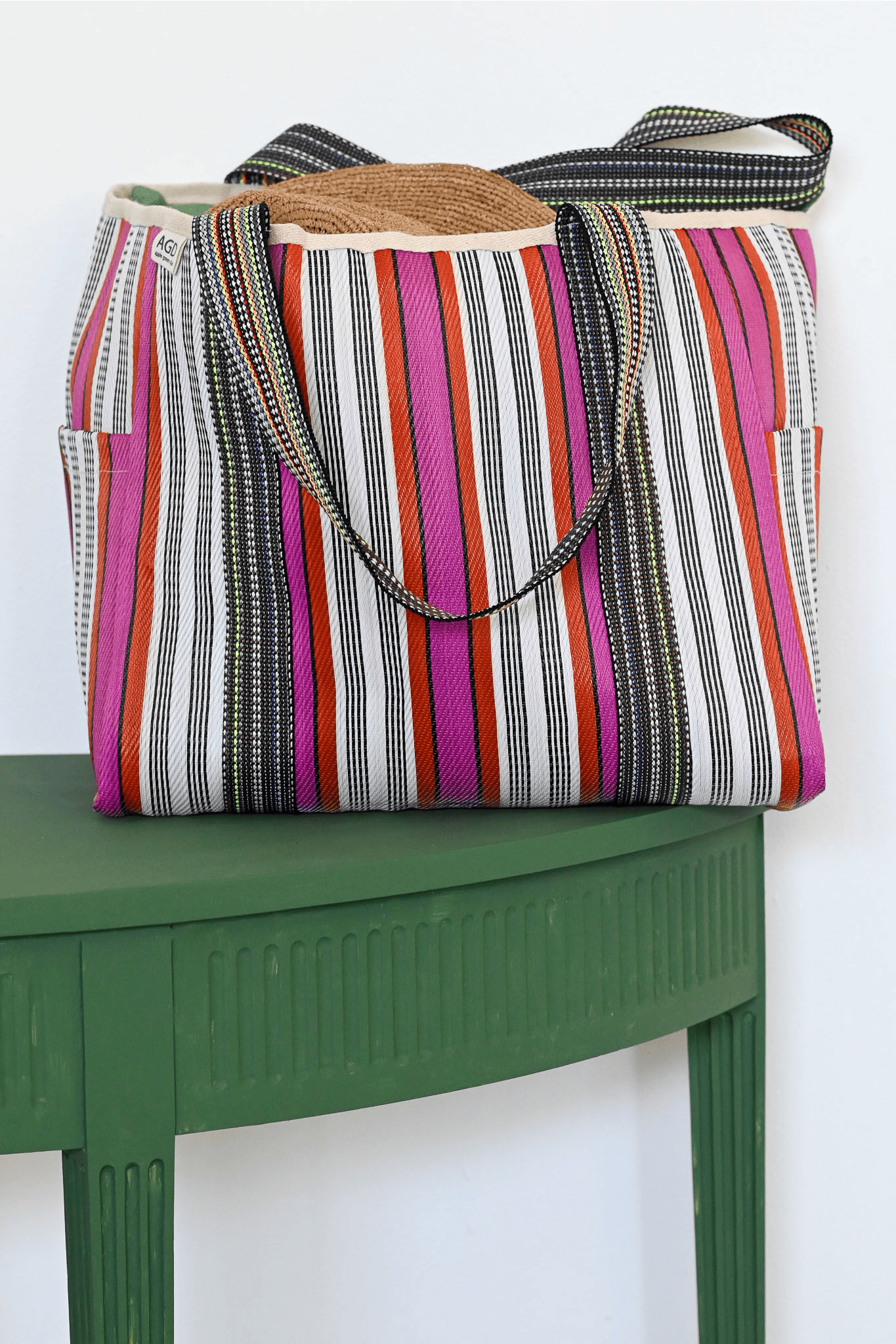 Market Bag Pocket Pink/Charcoal