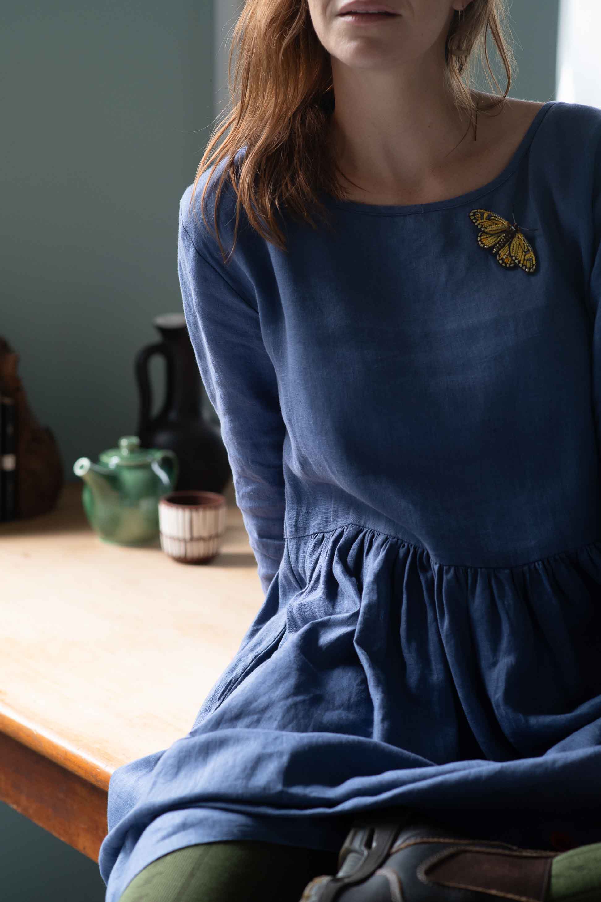 Eliza dress Indigo