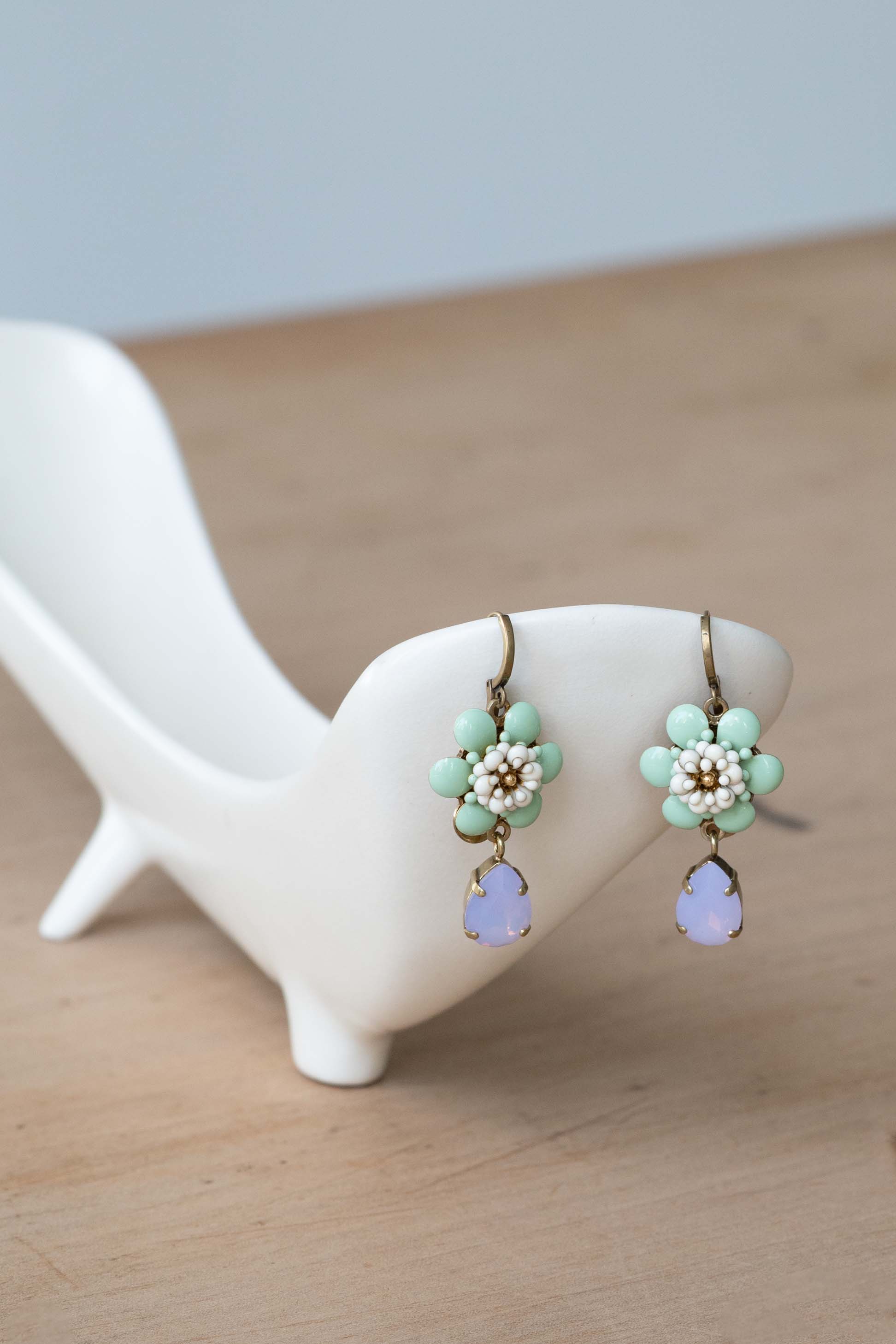 Earrings Camelia Mint