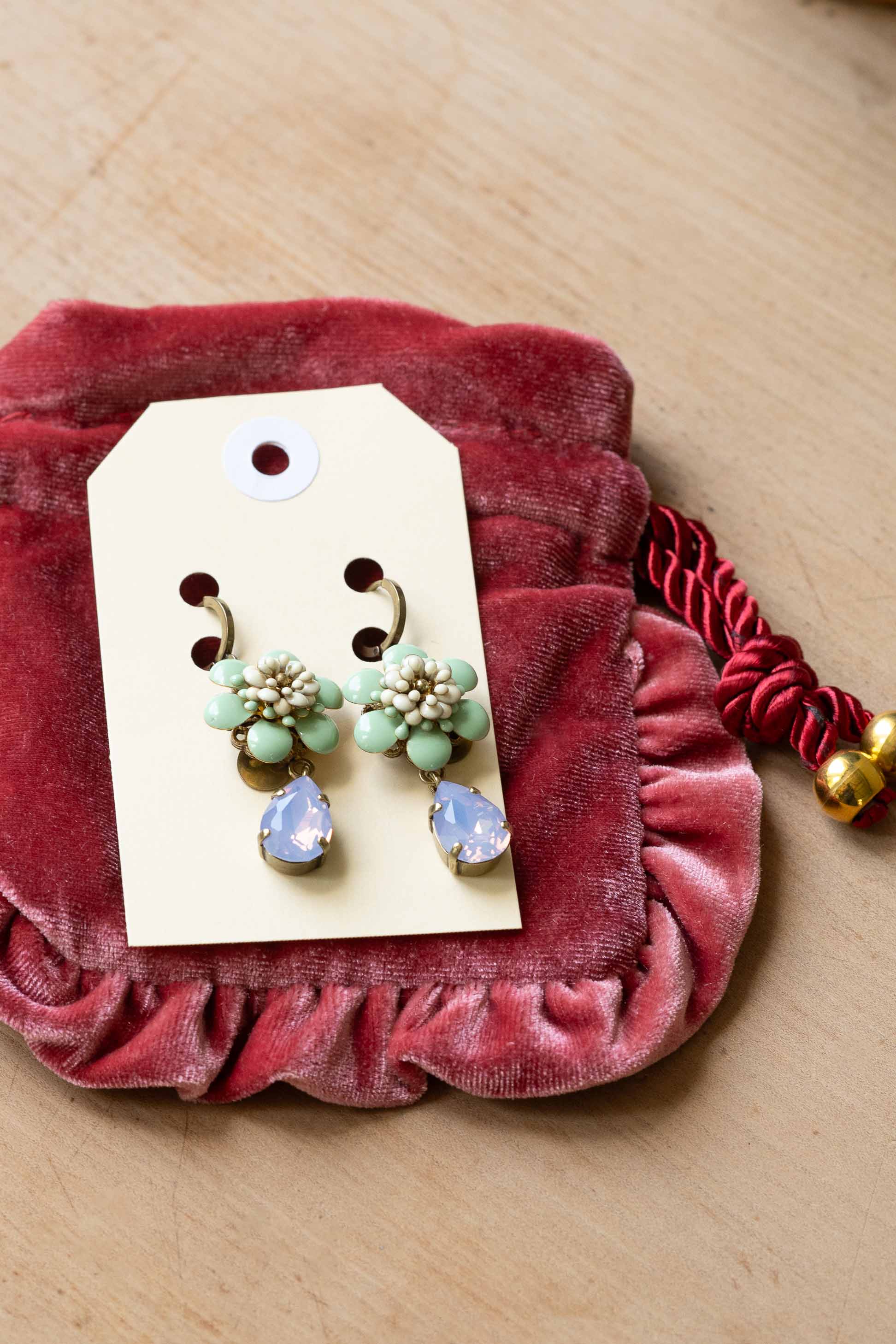 Earrings Camelia Mint