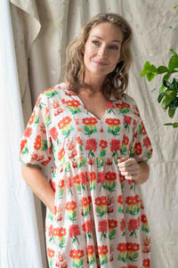 CeliaFlorabelle in floral dress