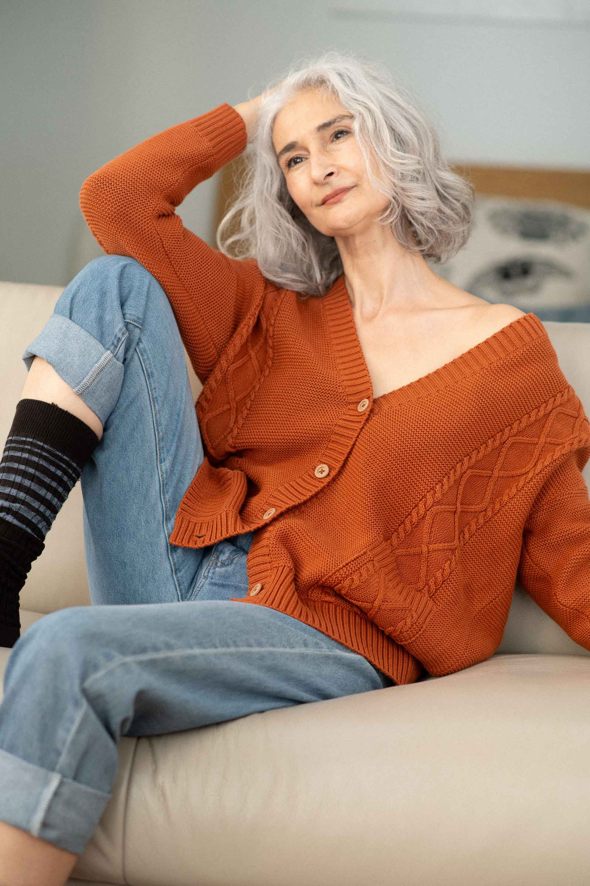 Charli Cardigan Rust