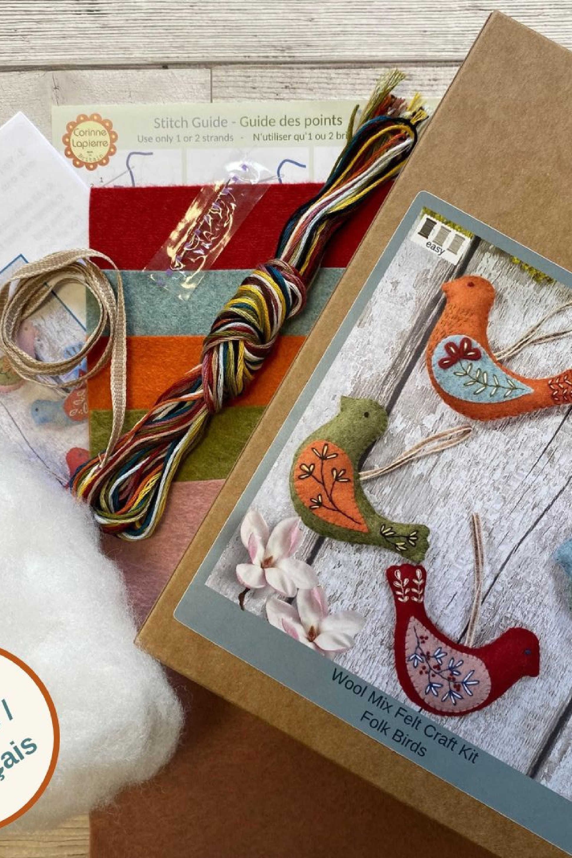 Folk Birds Felt Kit